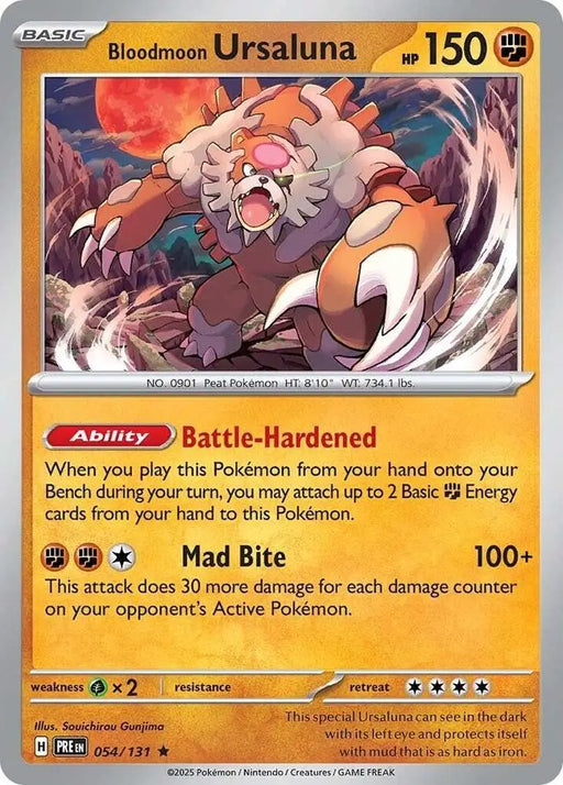 Bloodmoon Ursaluna (054/131) [Scarlet & Violet: Prismatic Evolutions] - Pokemon Single