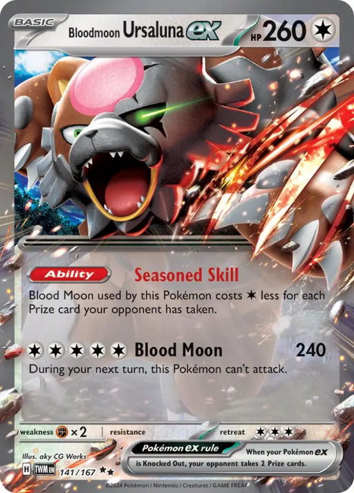 Bloodmoon Ursaluna ex (141/167) [Scarlet & Violet: Twilight Masquerade] - Pokemon Single
