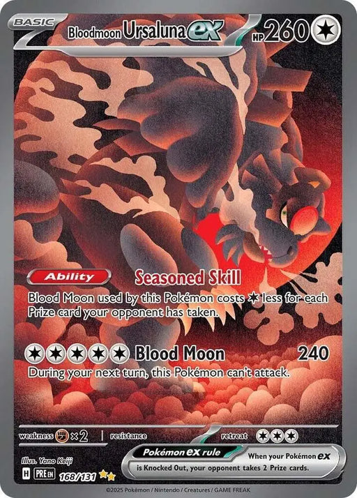 Bloodmoon Ursaluna ex (168/131) [Scarlet & Violet: Prismatic Evolutions] - Pokemon Single
