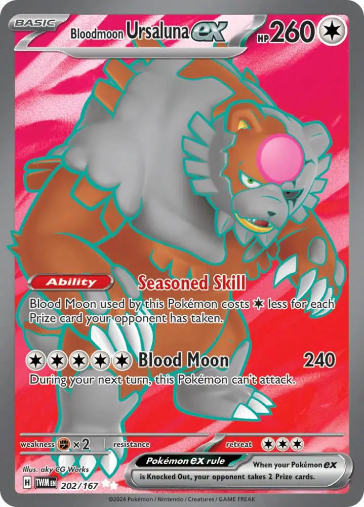 Bloodmoon Ursaluna ex (202/167) [Scarlet & Violet: Twilight Masquerade] - Pokemon Single