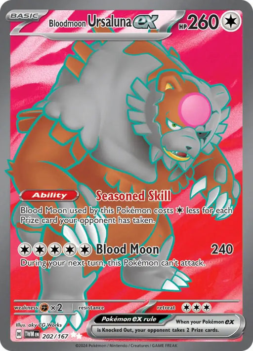 Bloodmoon Ursaluna ex (202/167) [Scarlet & Violet: Twilight Masquerade] - Pokemon Single