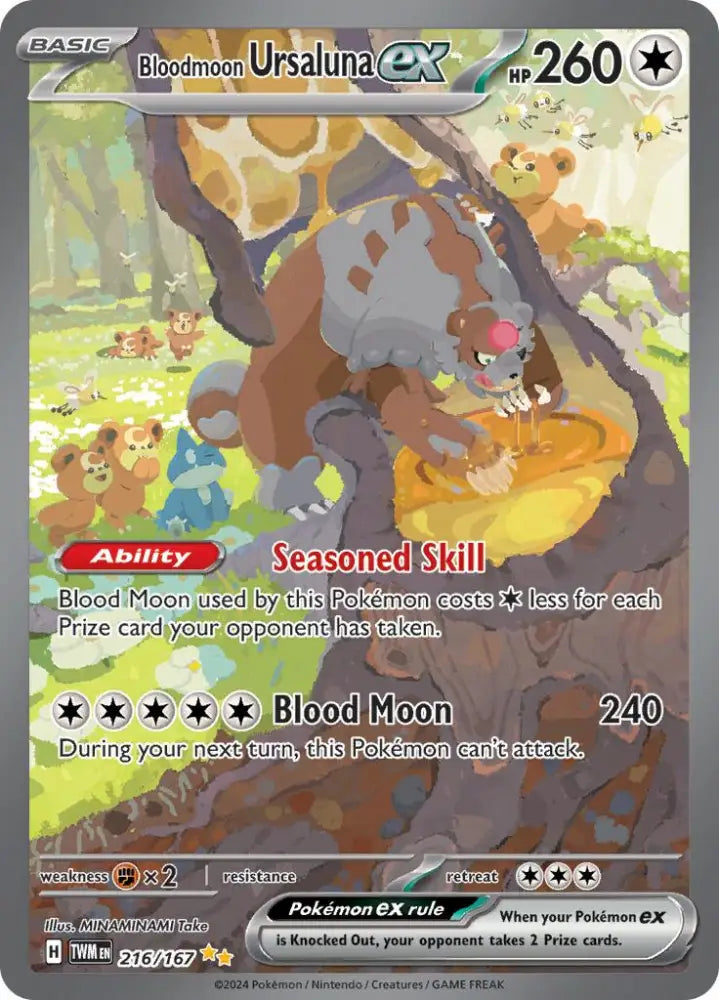 Bloodmoon Ursaluna ex (216/167) [Scarlet & Violet: Twilight Masquerade] - Pokemon Single