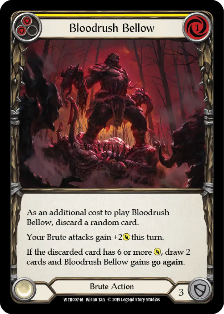 Bloodrush Bellow [Welcome to Rathe 1st Edition] Alpha Print Normal - Flesh And Blood Single
