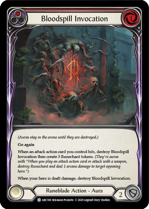 Bloodspill Invocation (Red) [Arcane Rising Unlimited] Unlimited Normal - Flesh And Blood Single