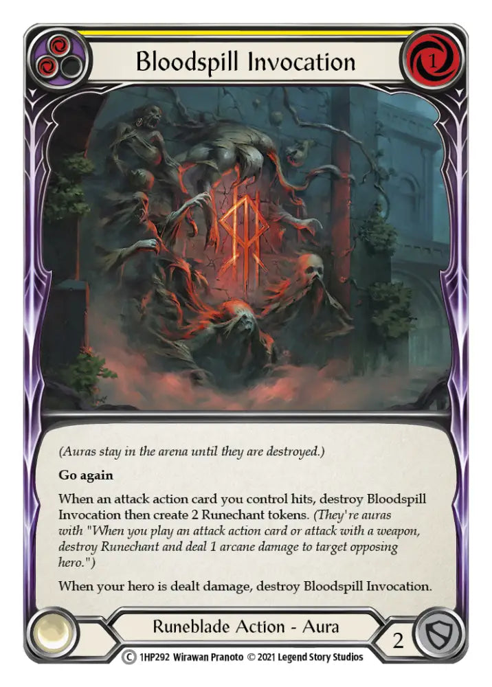 Bloodspill Invocation (Yellow) [1HP292] (History Pack 1) - Flesh And Blood Single