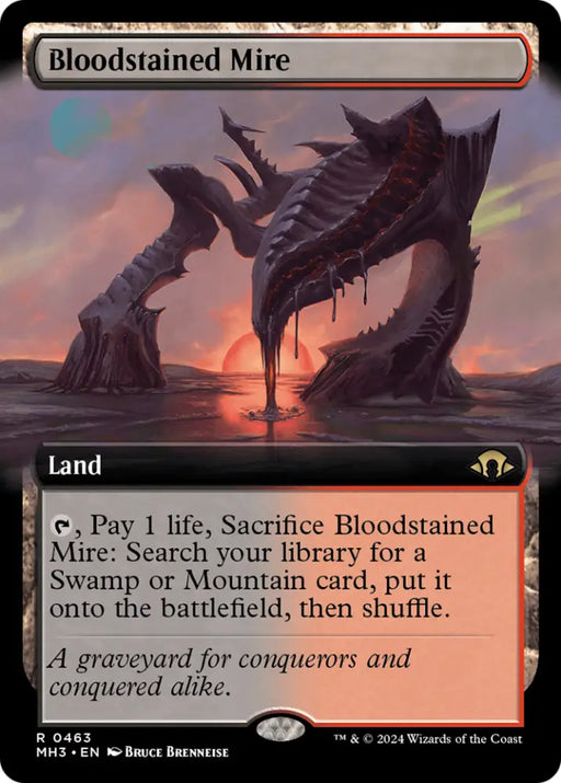 Bloodstained Mire (Extended Art) [Modern Horizons 3] - MTG Single