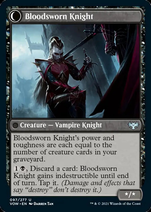 Bloodsworn Squire // Bloodsworn Knight [Innistrad: Crimson Vow] - MTG Single