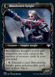 Bloodsworn Squire // Bloodsworn Knight (Showcase Fang Frame) [Innistrad: Crimson Vow] - MTG Single