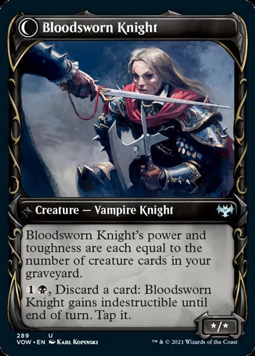 Bloodsworn Squire // Bloodsworn Knight (Showcase Fang Frame) [Innistrad: Crimson Vow] - MTG Single