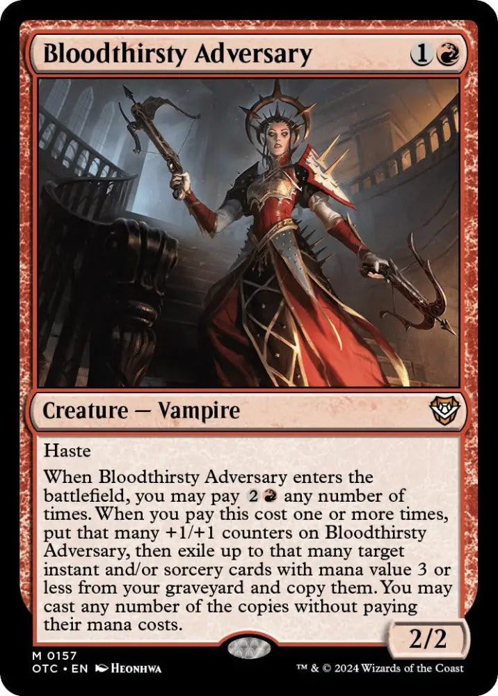 Bloodthirsty Adversary [Outlaws of Thunder Junction Commander] - MTG Single