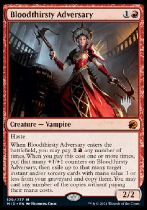 Bloodthirsty Adversary (Promo Pack) [Innistrad: Midnight Hunt Promos] - MTG Single