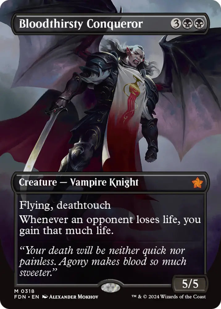 Bloodthirsty Conqueror (Borderless) [Foundations] - MTG Single