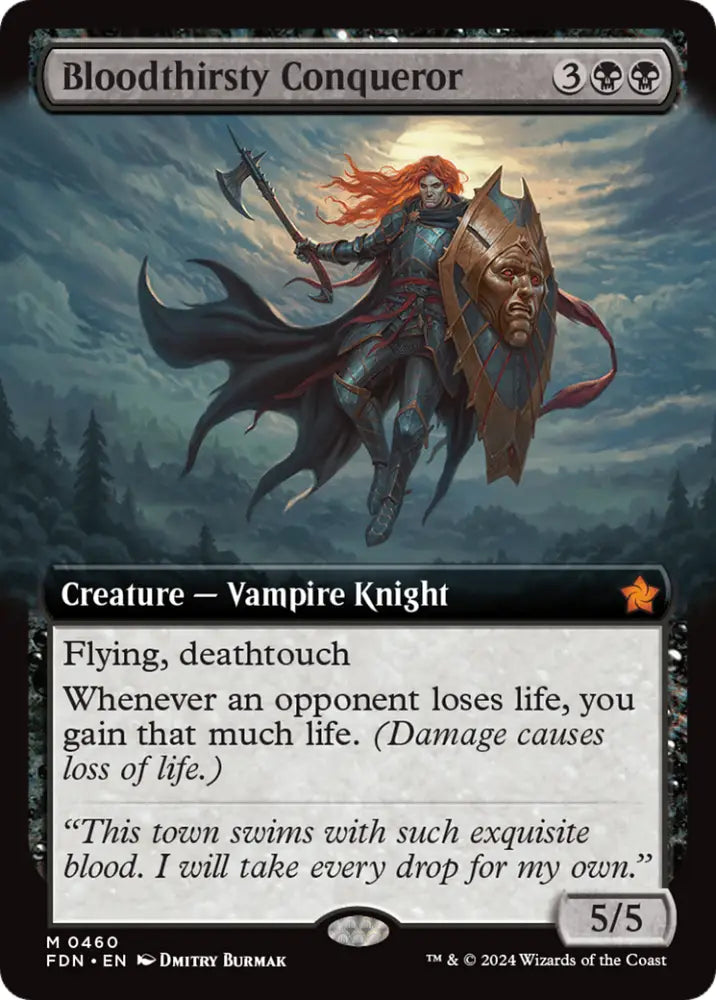 Bloodthirsty Conqueror (Extended Art) [Foundations] - MTG Single