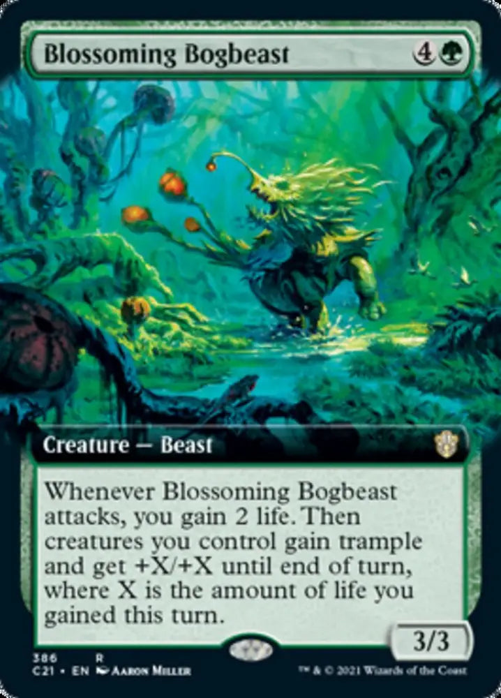Blossoming Bogbeast (Extended Art) [Commander 2021] - MTG Single