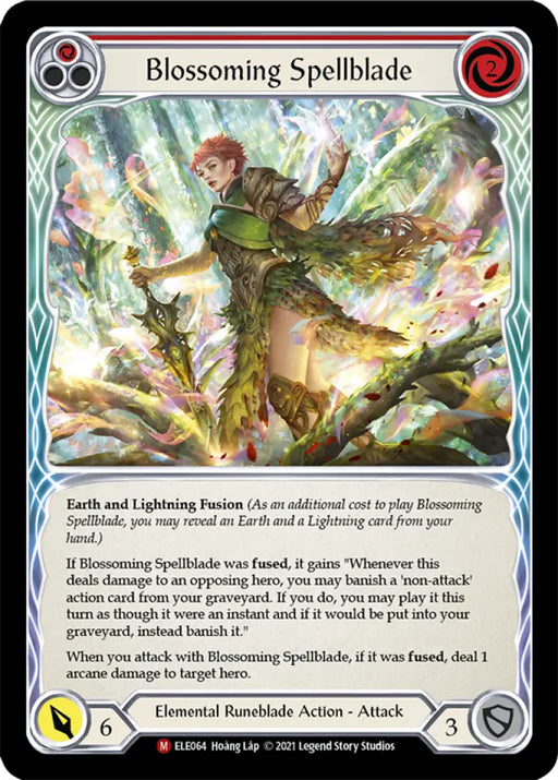 Blossoming Spellblade [Tales of Aria 1st Edition] 1st Edition Rainbow Foil - Flesh And Blood Single