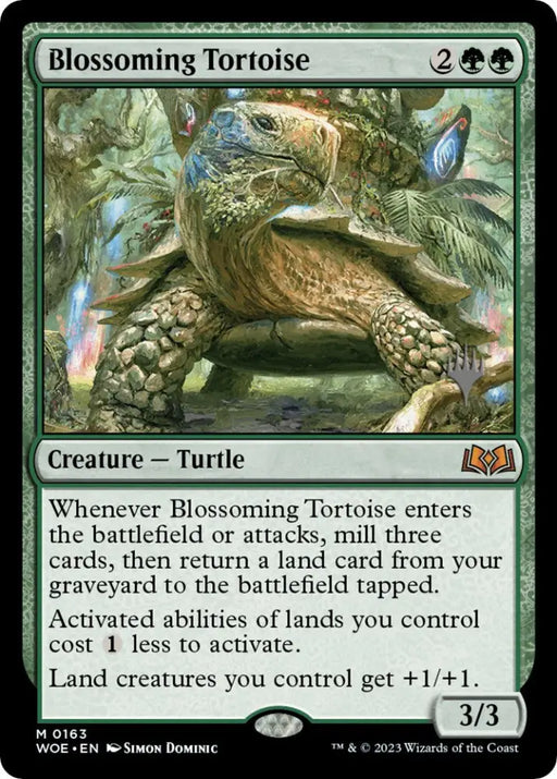 Blossoming Tortoise (Promo Pack) [Wilds of Eldraine Promos] - MTG Single