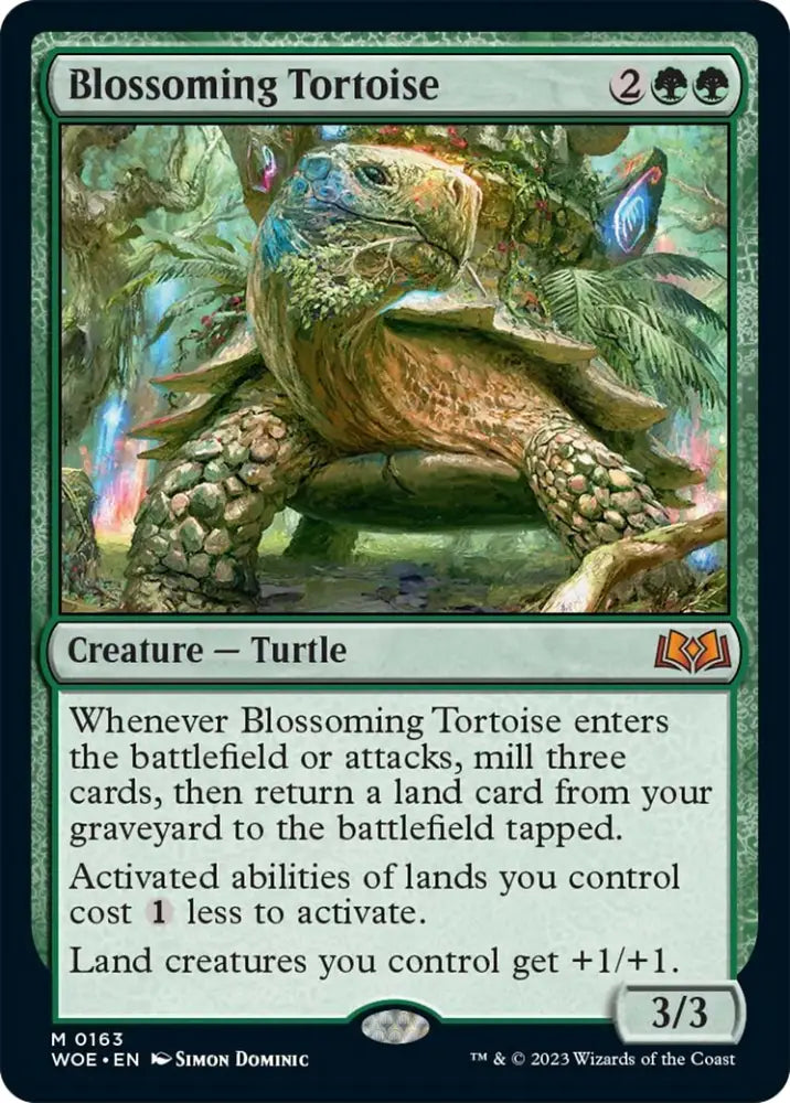 Blossoming Tortoise [Wilds of Eldraine] - MTG Single