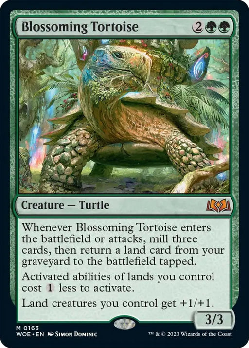 Blossoming Tortoise [Wilds of Eldraine] - MTG Single