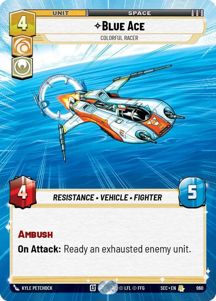 Blue Ace - Colorful Racer (Hyperspace Foil) (960) [Secrets of Power]