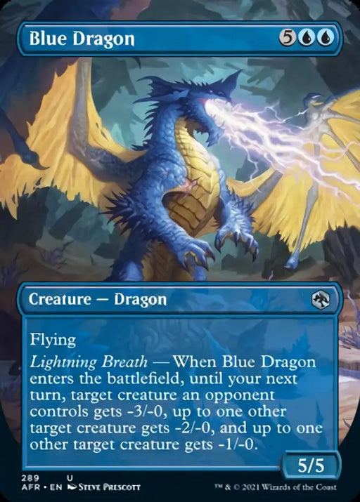 Blue Dragon (Borderless Alternate Art) [Dungeons & Dragons: Adventures in the Forgotten Realms] - MTG Single