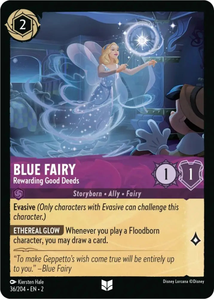 Blue Fairy - Rewarding Good Deeds (36/204) [Rise of the Floodborn] - Lorcana Single
