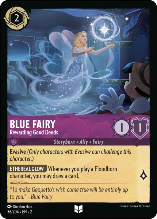 Blue Fairy - Rewarding Good Deeds (36/204) [Rise of the Floodborn] - Lorcana Single