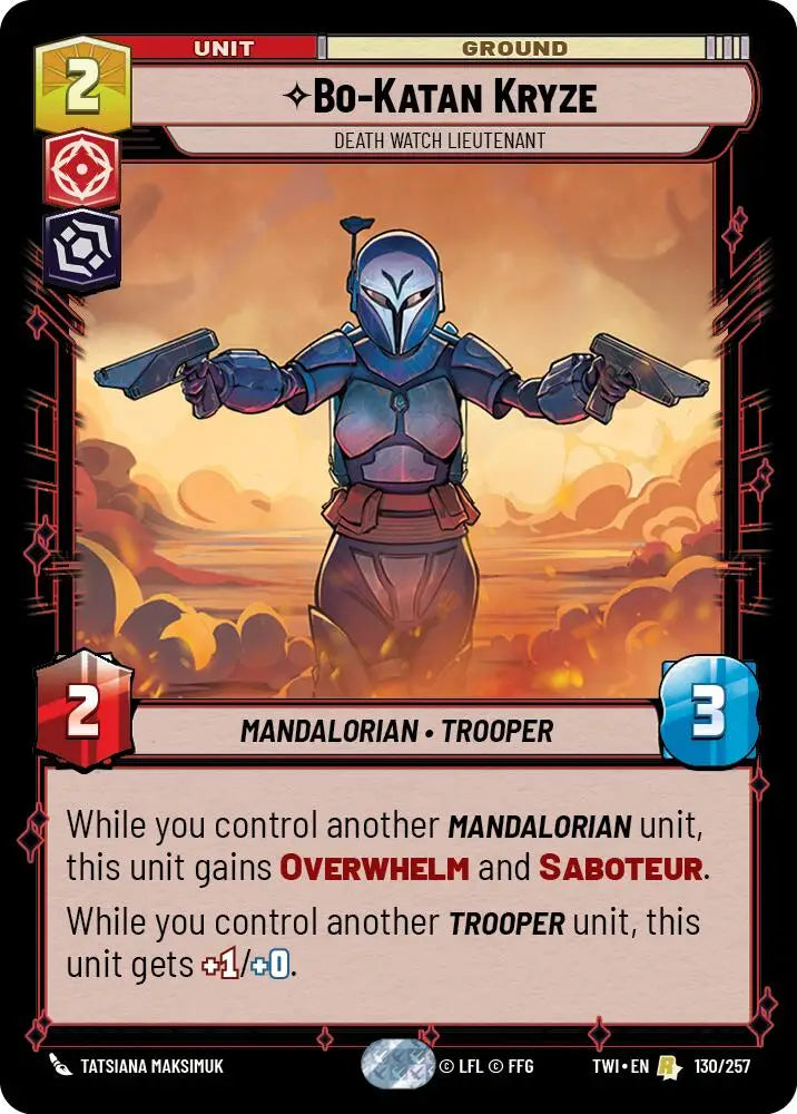 Bo-Katan Kryze - Death Watch Lieutenant (130/257) [Twilight of the Republic] - Star Wars: Unlimited Single