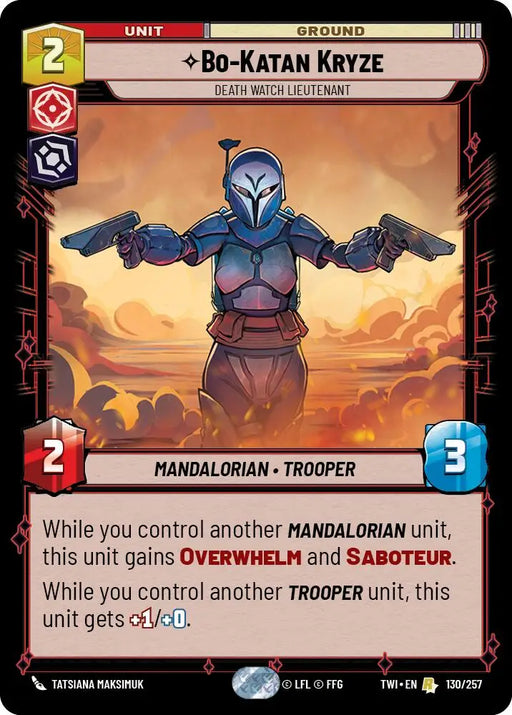 Bo-Katan Kryze - Death Watch Lieutenant (130/257) [Twilight of the Republic] - Star Wars: Unlimited Single