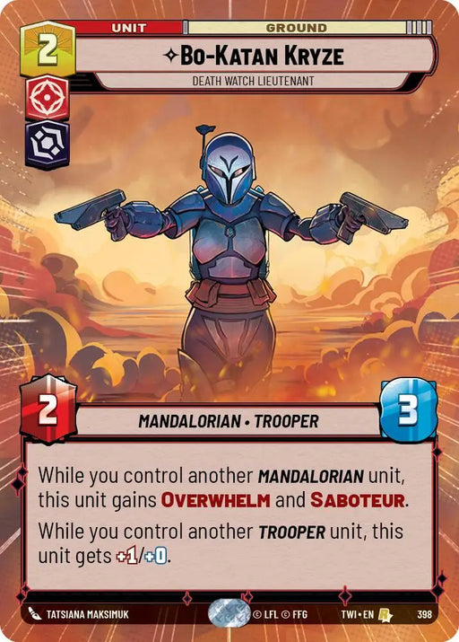 Bo-Katan Kryze - Death Watch Lieutenant (Hyperspace) (398) [Twilight of the Republic] - Star Wars: Unlimited Single