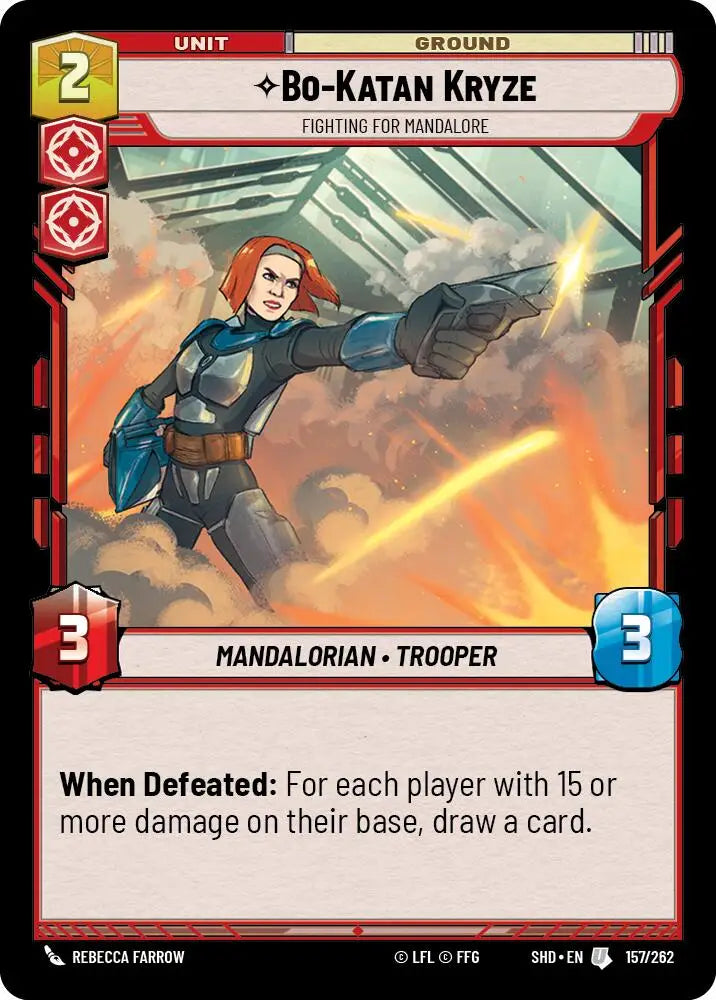 Bo-Katan Kryze - Fighting For Mandalore (157/262) [Shadows of the Galaxy] - Star Wars: Unlimited Single