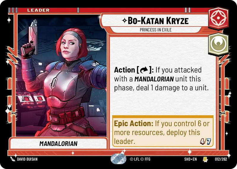 Bo-Katan Kryze - Princess in Exile (012/262) [Shadows of the Galaxy] - Star Wars: Unlimited Single