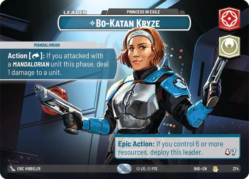 Bo-Katan Kryze - Princess in Exile (Showcase) (274) [Shadows of the Galaxy] - Star Wars: Unlimited Single