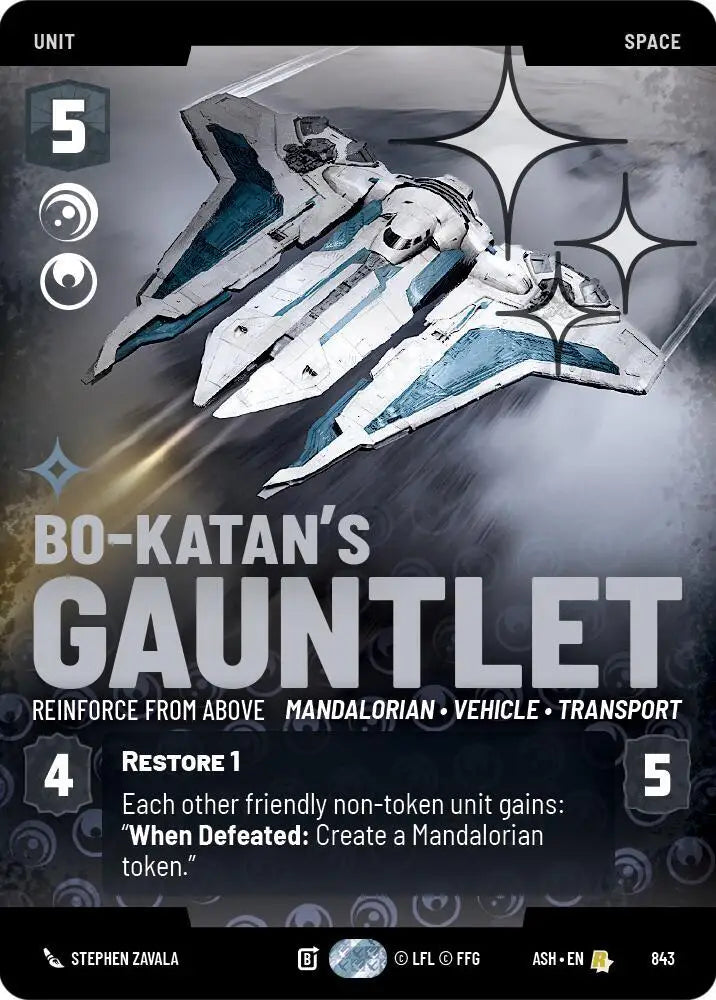 Bo-Katan's Gauntlet - Reinforce from Above (Prestige Foil) (843) [Ashes of the Empire]
