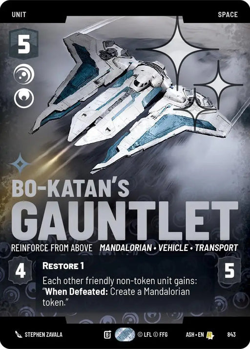 Bo-Katan's Gauntlet - Reinforce from Above (Prestige Foil) (843) [Ashes of the Empire]