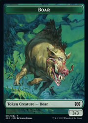 Boar // Vampire Double-Sided Token [Double Masters 2022 Tokens] - MTG Single