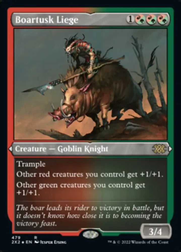Boartusk Liege (Foil Etched) [Double Masters 2022] - MTG Single