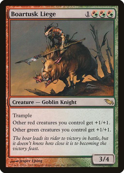 Boartusk Liege [Shadowmoor] - MTG Single