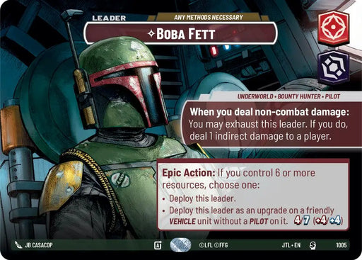 Boba Fett - Any Methods Necessary (Showcase) (1005) [Jump to Lightspeed] - Star Wars: Unlimited Single