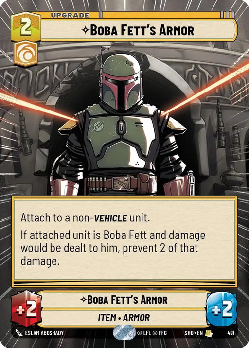 Boba Fett’s Armor (Hyperspace) (491) [Shadows of the Galaxy] - Star Wars: Unlimited Single