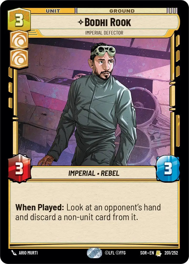 Bodhi Rook - Imperial Defector (201/252) [Spark of Rebellion] - Star Wars: Unlimited Single