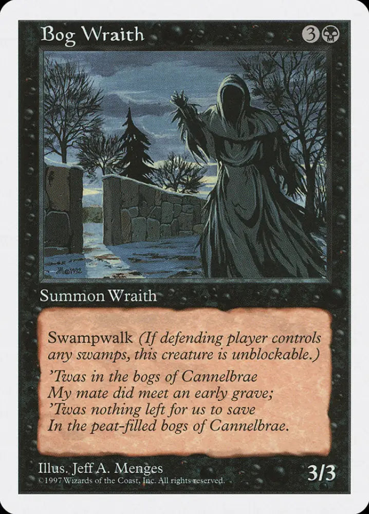 Bog Wraith [Fifth Edition] - MTG Single