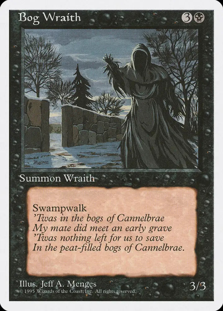 Bog Wraith [Fourth Edition] - MTG Single
