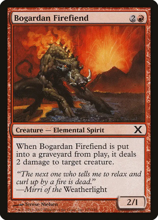 Bogardan Firefiend [Tenth Edition] - MTG Single