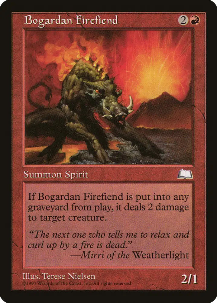 Bogardan Firefiend [Weatherlight] - MTG Single