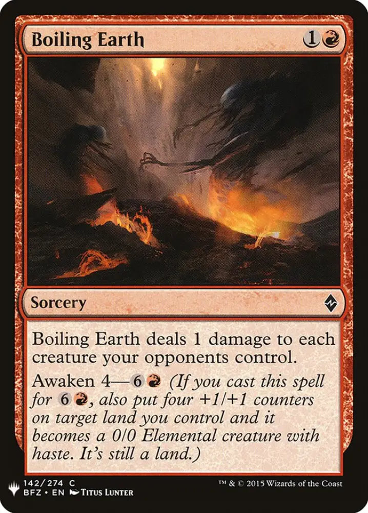 Boiling Earth [Mystery Booster] - MTG Single