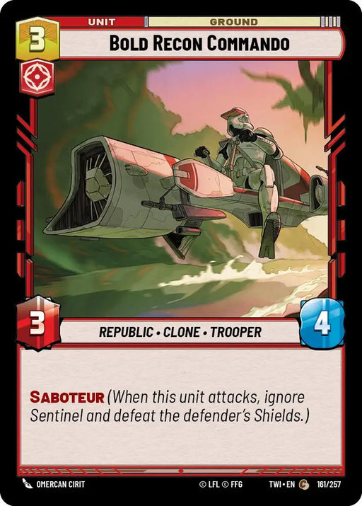 Bold Recon Commando (161/257) [Twilight of the Republic] - Star Wars: Unlimited Single