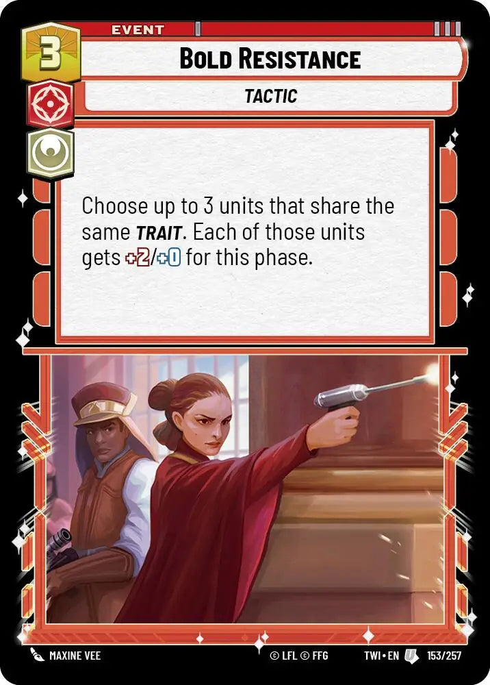 Bold Resistance (153/257) [Twilight of the Republic] - Star Wars: Unlimited Single