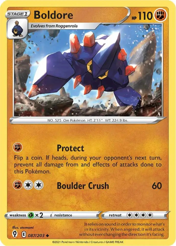Boldore (087/203) [Sword & Shield: Evolving Skies] - Pokemon Single