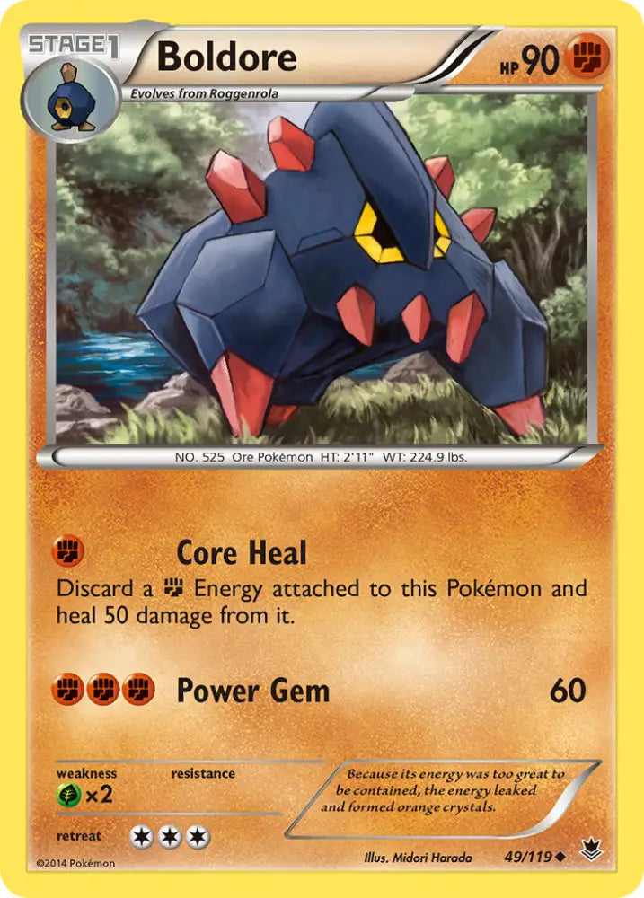Boldore (49/119) [XY: Phantom Forces] - Pokemon Single