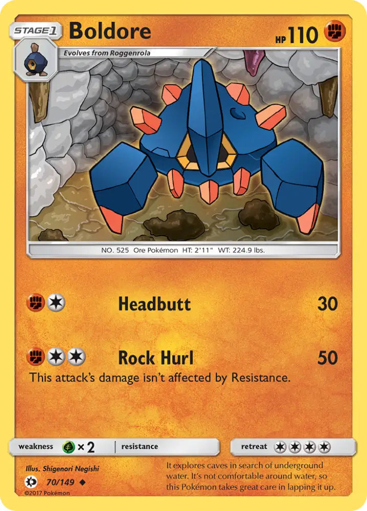 Boldore (70/149) [Sun & Moon: Base Set] - Pokemon Single